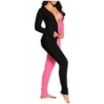 thumbnail image 7 of Plebaso Womens Long Sleeve Pajama Jumpsuit Patchword Romper Ladies Casual Long Home Pants, 7 of 7