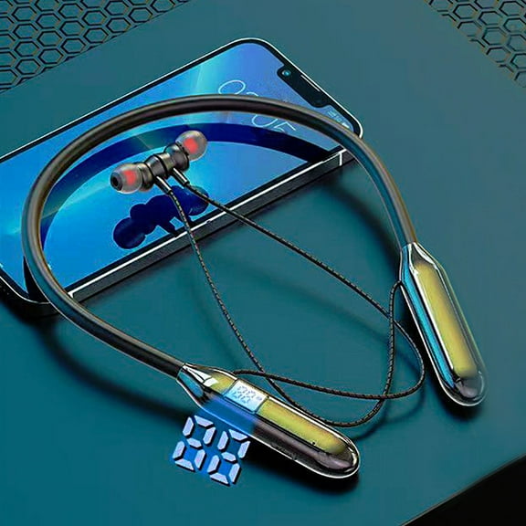 Earbuds for school, Hwkond Bluetooth Headphones, LED Digital Display, Intelligent Noise Reduction, HIFI Surround Sound Effect, Large Capacity Battery, No Sense Delay, Black, Up to 60% Off