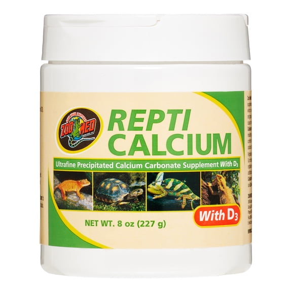 Zoo Med Repti Calcium Carbonate Supplement D3 Ultra Fine 8 oz Phosphorus Free