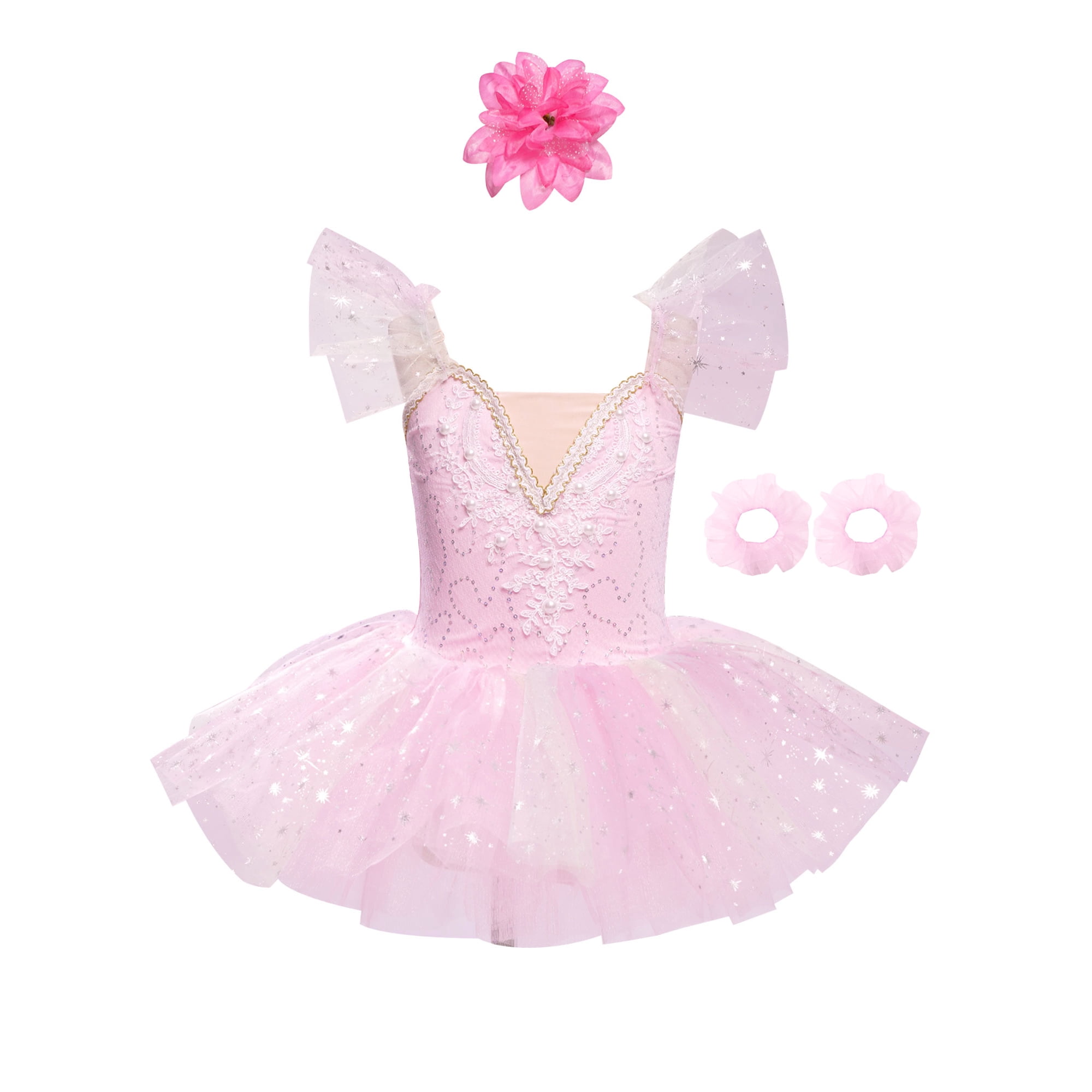 Yartina Kids Girls Ballet Dance Dress Princess Tutu Skirted