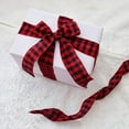 thumbnail image 2 of Christmas Ribbon,Red and black Plaid Ribbon,6cm wide Total 6m long, Christmas Ribbon for Crafts, Big Bow,Gift Wrapping, Wreath, Tree Decoration, 2 of 5