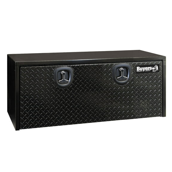 Buyers Products Underbody Truck Locking Tool Box with Aluminum Door, Black