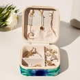 thumbnail image 6 of tie dye Travel Portable Square Storage Box with Earring Holder, Necklace Organizer, and Travel Organizer for Rings, Earrings, Necklaces, Bracelets, and More - Ideal for Girls and Women, 6 of 6