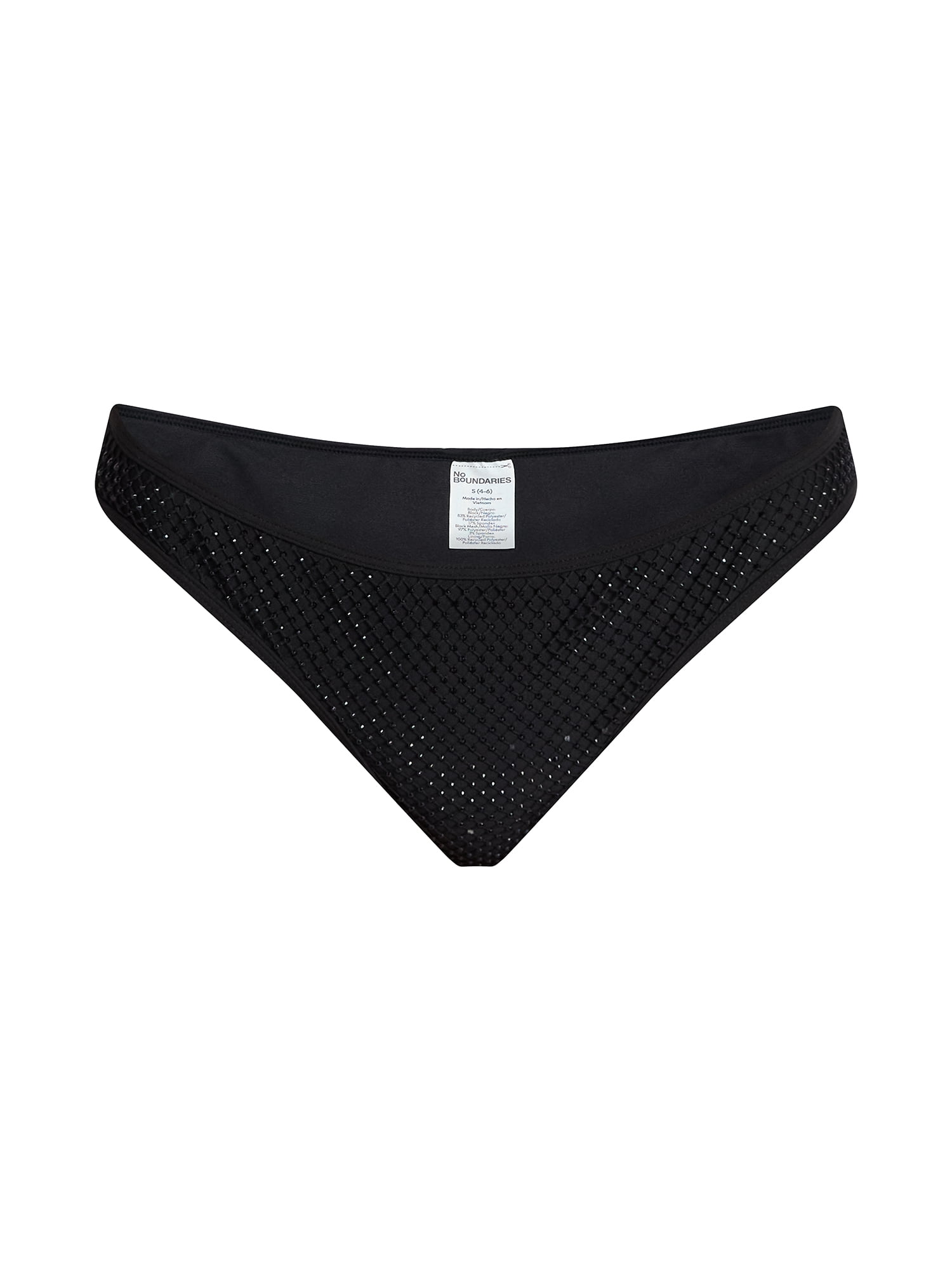 No Boundaries Faux Rhinestone Bralette Bikini Top, Women’s XXS-XXL