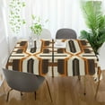 thumbnail image 3 of Yayeee Tablecloths 60" x 90" Rectangle Wrinkle Resistant Party Table Cover, Beige Geometric, 3 of 8