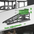 thumbnail image 3 of Acekid Hydraulic Car Ramps 5T (10000lbs) - Low Profile Service Ramps, 4-Position Adjustment, Lift Height 11.61-16.21" - 2 Pack, Gray, 3 of 6
