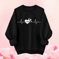 thumbnail image 5 of vigerkar Womens Sweatshirt Cute love Graphic Shirts Long Sleeve Crew Neck Pullovers Lover Gifts (Black, XXL), 5 of 9