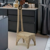 Wooden DIY Kitchen Step Stool with Handle 32.75"Tall for Kitchen Bathroom & Laundry Room, Natural