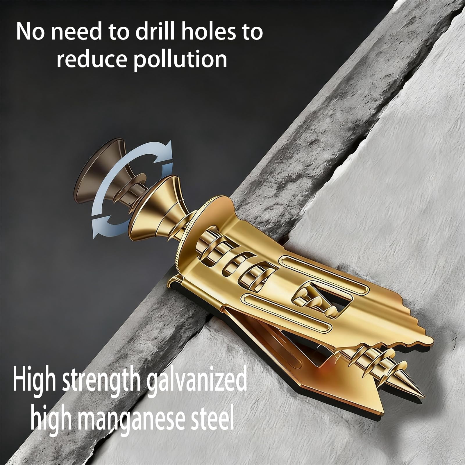 Self Drilling Drywall Anchors with Screws Kit - Heavy Duty Hollow Wall Anchors for TV Mount, Shelves & Furniture, No Drill Needed (0.16"*1.18" Screw Only)