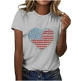 thumbnail image 7 of Cavosen Independence Day Clothes Women Petite Red White and Blue Short Sleeve Crewneck T Shirts USA Flag Graphic Shirts Lady L Patriotic Casual Shirts Independence Day Tunic Tees Patriotic Clothes, 7 of 7