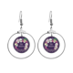 thumbnail image 1 of Calavera del día de los muertos ilustración Los pendientes cuelgan del aro de la joyería del círculo de la gota Unbranded M, 1 of 3