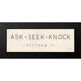 thumbnail image 2 of Jaxn Blvd. 24x11 Black Modern Framed Museum Art Print Titled - Ask, Seek, Knock, 2 of 5