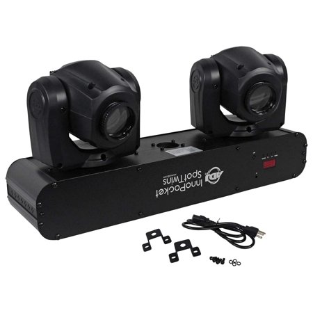 American DJ ADJ Inno Pocket Spot Twins Moving Head Lights+Controller+Power Strip