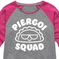 thumbnail image 3 of Instant Message - Dyngus Day - Pierogi Squad - Polish Holiday Celebration - Toddler & Youth Girls Raglan Graphic T-Shirt, 3 of 6