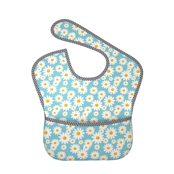 Kdxio Daisy Floral A Bibs For Babies, Baby Bibs for Eating, Toddler Bibs, Waterproof Bibs, Feeding Bibs, for Toddlers, Boys, Girls