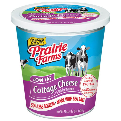 Prairie Farms Low Fat 1 Cottage Cheese 24 Oz Walmart Com