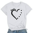 thumbnail image 2 of Ichuanyi Womens Tops Women Heart Printing Short Sleeve Shirt Casual Tops Blouse, 2 of 3