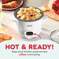 thumbnail image 3 of Dash Mini Rice Cooker Steamer with Removable Nonstick Pot, Keep Warm Function & Recipe Guide, .5 Quart, for Soups, Stews, Grains & Oatmeal, White, 3 of 6