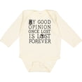 thumbnail image 3 of Inktastic Jane Austen Good Opinion Quote Girls Long Sleeve Baby Bodysuit, 3 of 5