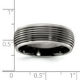 thumbnail image 5 of Titanium Black Ti Grooved Two-tone 8mm Band, 5 of 5