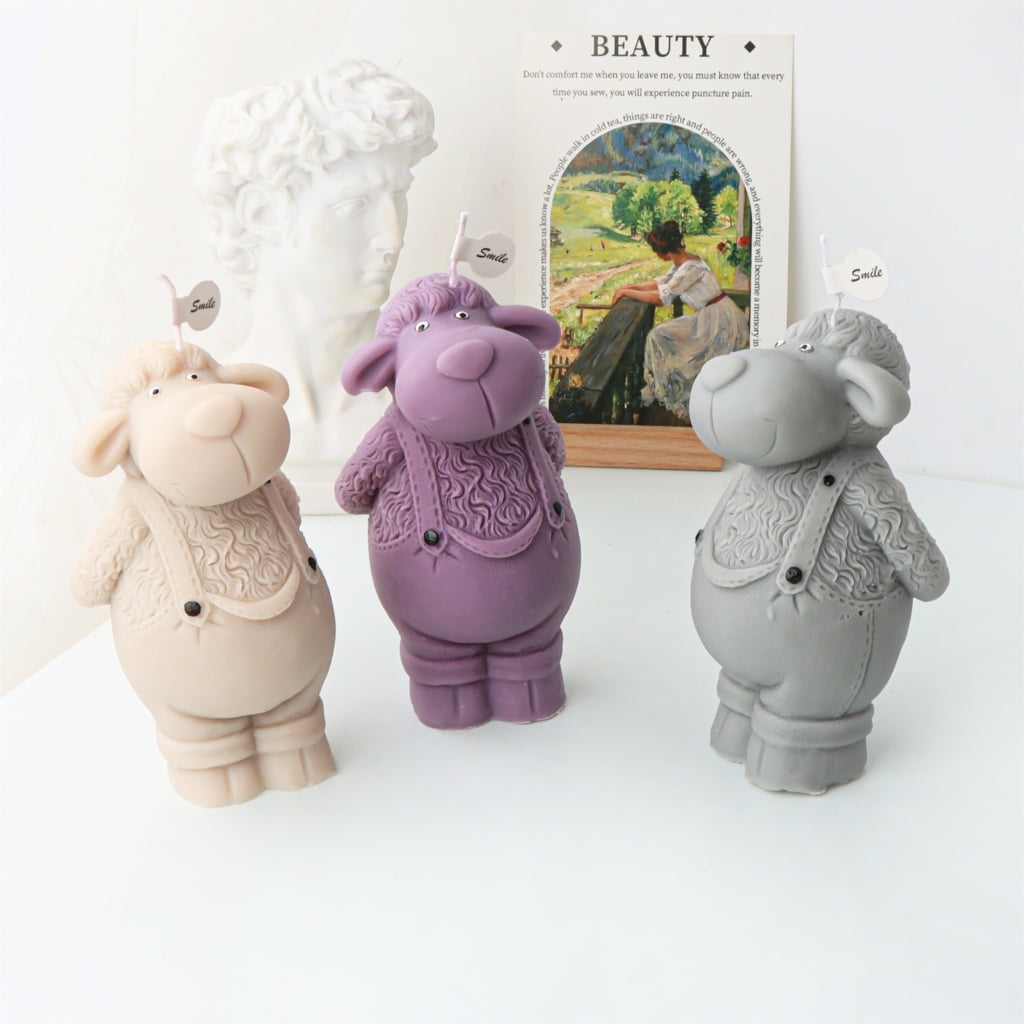 lanema Sheep-like Candle Mold Candle Mold for DIY Candle Soap Plaster Chocolate Home Decor DIY Resin Casting Molds