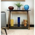 thumbnail image 6 of Eccostyle 2-Tier Solid Bamboo Frame Console Table - Caramel & Black, 6 of 7