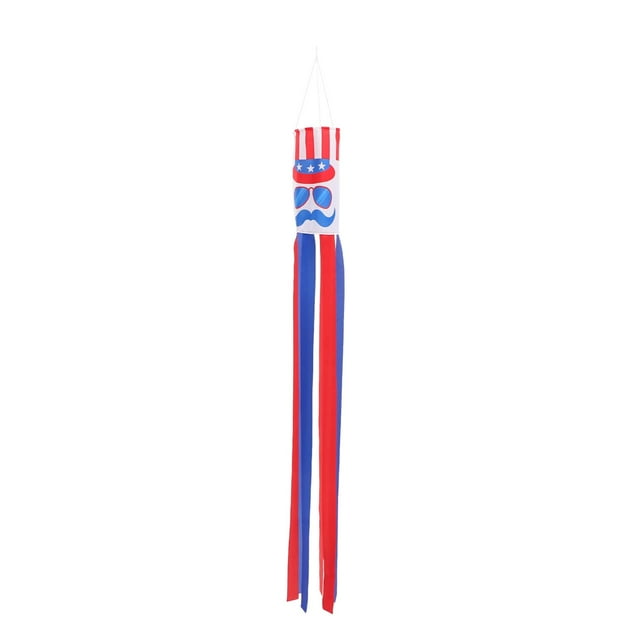 Calcetines de viento con bandera estadounidense de 40 pulgadas, decoraciones colgantes para el 4 de julio, fiesta patriótica, Día Conmemorativo, decoración del Día de los Veteranos