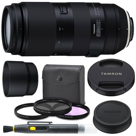 Tamron 100-400mm f/4.5-6.3 Di VC USD Lens for Nikon F with Tamron Original Hood, Ultraviolet Filter (UV) Polarizing Filter (CPL) Fluorescent Daylight Filter (FL-D) - International (Best Polarizing Filter For Nikon)