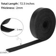 thumbnail image 3 of 1/2 Inch Wide Flat Leather Straps for Crafts, Full Grain Leather Strips Cord String for Crafts, Tooling (2mm Thick 72.5 Inches Long Black), 3 of 11