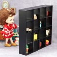 MANLINGDA Miniature Wood Storage Rack 16 Grid Wall Shelves for