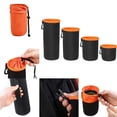 thumbnail image 3 of Matsuzay Estuche protector de lente de cámara de video de neopreno impermeable portátil de 2 colores Estuche grueso Accesorios de cámara y óptica naranja+negro XG, 3 of 8