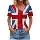 thumbnail image 2 of Fiudx Camisas para Mujer Top Informal de Primavera y Verano de Manga Corta con Cuello En V para Mujer, 2 of 5