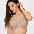 thumbnail image 4 of TRAHOO-Women's Plus Size Full Coverage Underwire Unlined Minimizer Lace Bra, 4 of 4