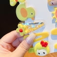 thumbnail image 4 of 14 Uds conjunto horquilla lindo colorido princesa flor fruta patrón de dibujos animados niños Clip de pelo para niñas amarillo, 4 of 5