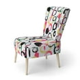 thumbnail image 3 of Designart "Multicolor Rond Bright Pattern" Upholstered Patterned Accent Chair and Arm Chair, 3 of 5