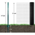 thumbnail image 2 of 4 Feet Sturdy Metal Fence Posts, Pack of 10, No  U Post for Garden Wire Fencing, 2 of 8
