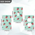 thumbnail image 7 of Yayeee Duplex Wall Plate 1-Gang 4.5"x2.7" Home Receptacle Light Switch Decorative Outlet Cover, Green Strawberry, 7 of 7