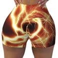 thumbnail image 2 of Susaid orange lightning Print Intensify Workout Shorts for Women Seamless Scrunch Short Gym Yoga Running Sport Active Exercise Fitness Shorts-X-Large, 2 of 8