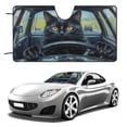 thumbnail image 3 of Black Cat Car Windshield Sun Shade Cute Animal Fold-able UV Ray Sun Visor Protector Sunshade to Keep Your Vehicle Cool 55"x30", 3 of 7