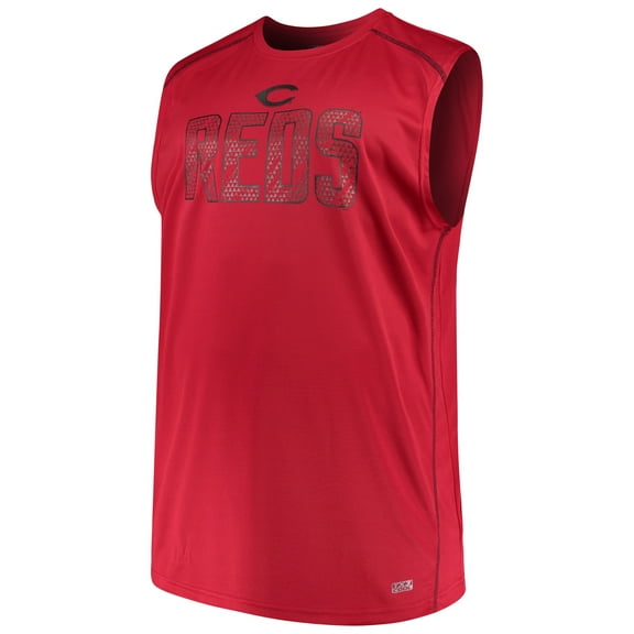 Men's Majestic Red Cincinnati Reds Big & Tall Legendary Strength Tank Top