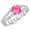 White Gold, variant on 1.15 Carat 14K Rose Gold Classic Double Row Pave Set Split Shank Diamond Engagement Ring with a 0.75 Carat Natural Pink Sapphire Center (Heirloom Quality)