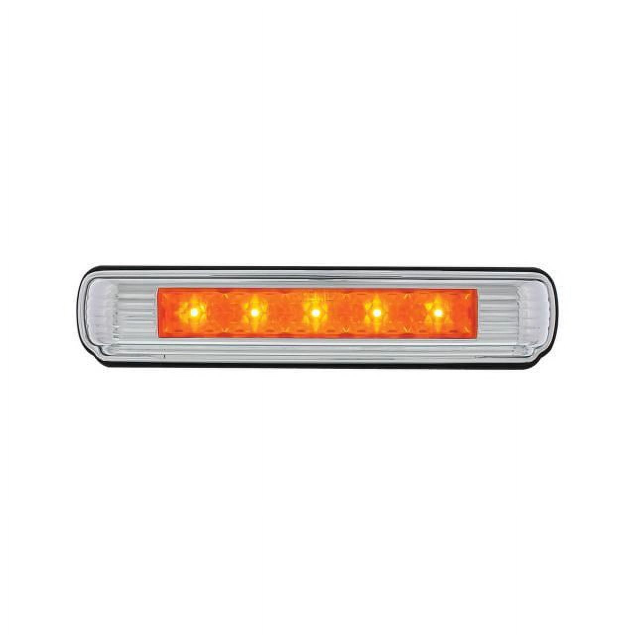United Pacific Chrome License Plate Light With White LED Backup Light, Art Deco Flush Mount Design 110204