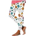 thumbnail image 2 of Simua Women's Easter Egg Print High Waist Yoga Leggings Stretch Quick Dry Workout Pants Casual Fitness Trousers, 2 of 5