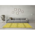 thumbnail image 3 of Ahgly Company Machine Washable Indoor Rectangle Abstract Yellow Modern Area Rugs, 8' x 10', 3 of 4