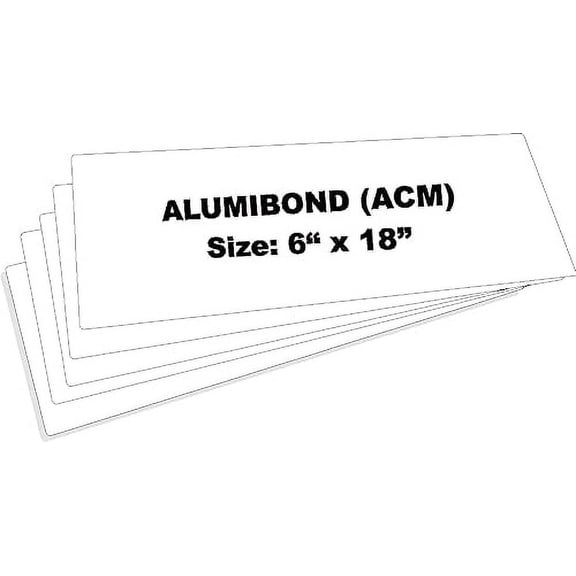 justsignframes Alumibond Metal Sign Blank - 6 x 18 White (5 Pack)