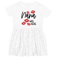 thumbnail image 3 of Inktastic Nana Was Here Red Kisses Girls Toddler Dress, 3 of 5