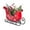 AS SHOWN, variant on Christmas Table Decorations, Christmas Sleigh Table Decor, Small Santa Sleigh with Twigs and Red Berries, Iron Craft for Window Display