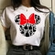 thumbnail image 1 of Disney Gold Micky Head Women's Casual 100% Cotton T-shirt Mickey Mouse High-Quality Print Fashion Top Cartoon Free Shipping2XL Gao Jinjia LED, 1 of 2
