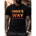 thumbnail image 1 of Men'S Summer T-Shirt - Mike Highway Design, Casual Short Sleeves, Breathable Polyester, Machine Washable, 1 of 5