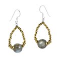 thumbnail image 4 of AeraVida Metallic Teardrop Beads and Round Labradorite Sterling Silver Dangle Earrings, 4 of 4